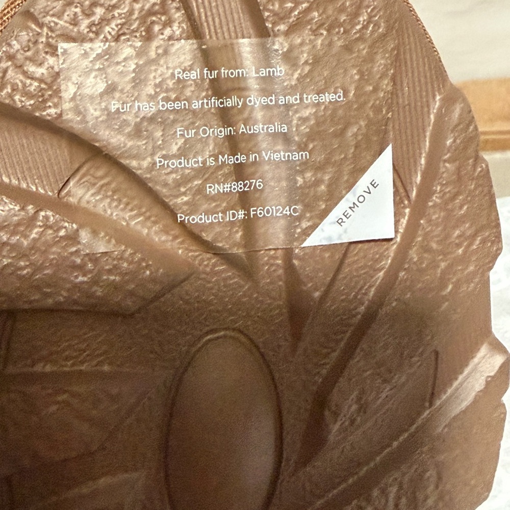 UGG Coquette Tan and Cream Women's Slippers - Picture 3 of 4